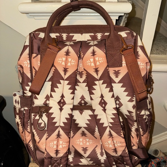 WRANGLER AZTEC SOUTHWESTERN PRINT DIAPER BAG BACKPACK TRAVEL